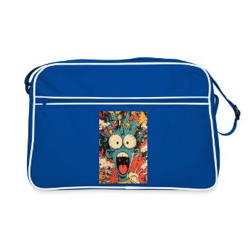 Blue Monster in the Chaos Tornado - Retro Bag - blue/white - Front