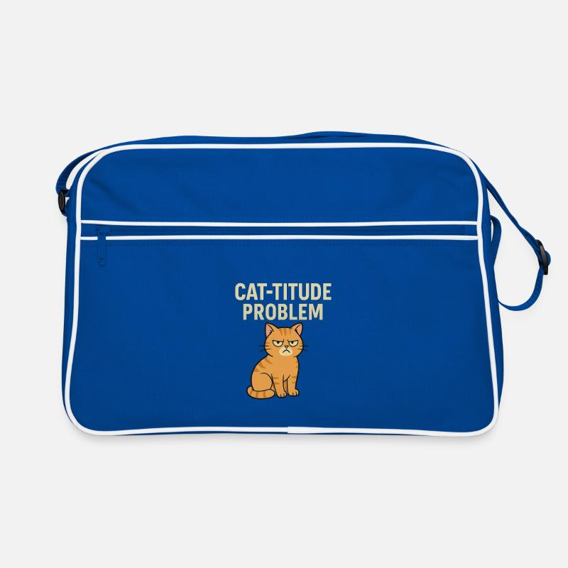 Catitude probleem Grumpy Kat Meme Sac Retro