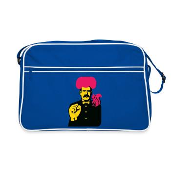 Strange Art Man - Retro Tasche - Blau/Weiß - Vorne