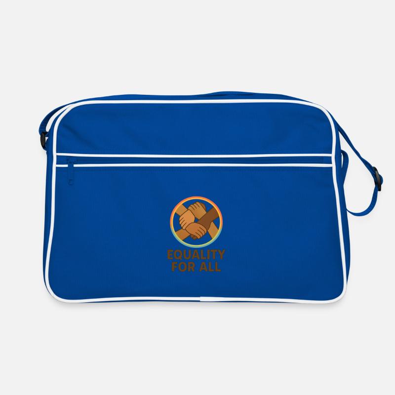 Unity Hands Circular Emblem Design Retro Bag