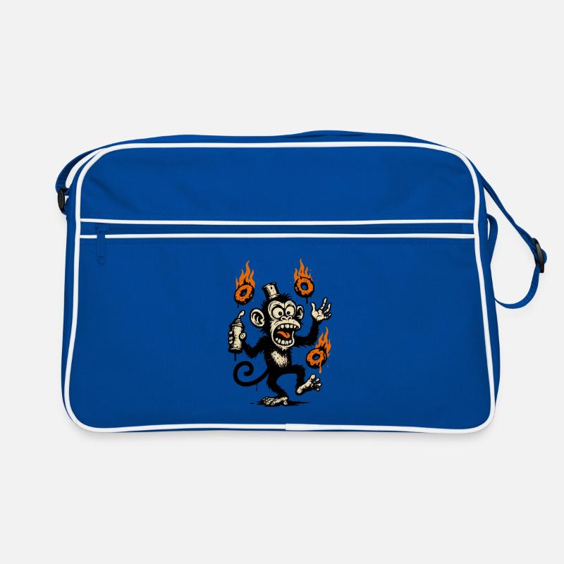 Fiery Monkey with Magic Talisman Retro Bag