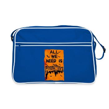 Grunge Halloween T-shirt 31 October All We Need Is - Retro Bag - blue/white - Front