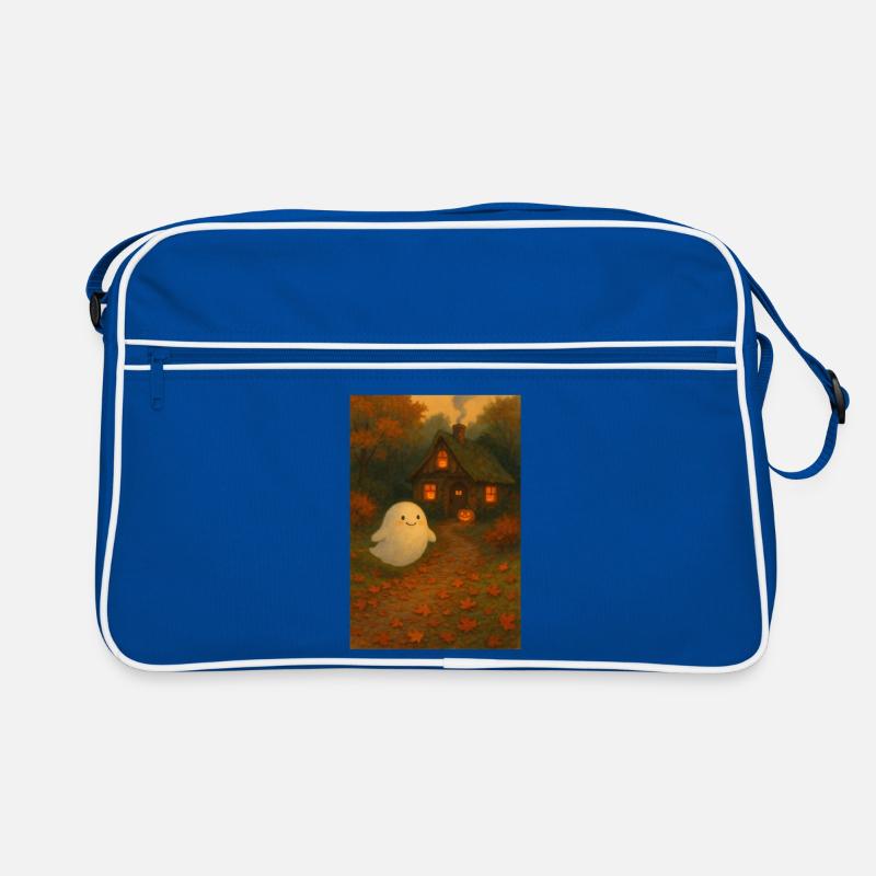 Ghost in the autumn forest Retro Bag