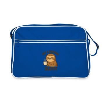 Not a Morning Sloth - Retro Bag - blue/white - Front