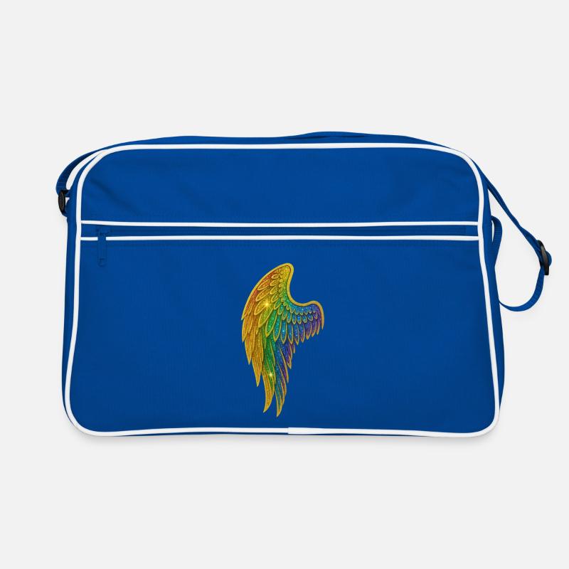 Rainbow Glitter Wings Retro Bag