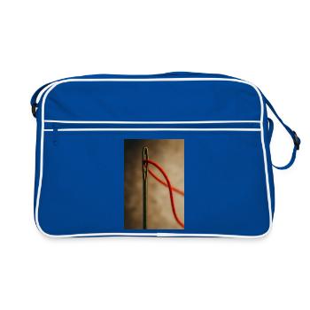 Enfiler dans le chas de l’aiguille - Sac Retro - bleu/blanc - Devant