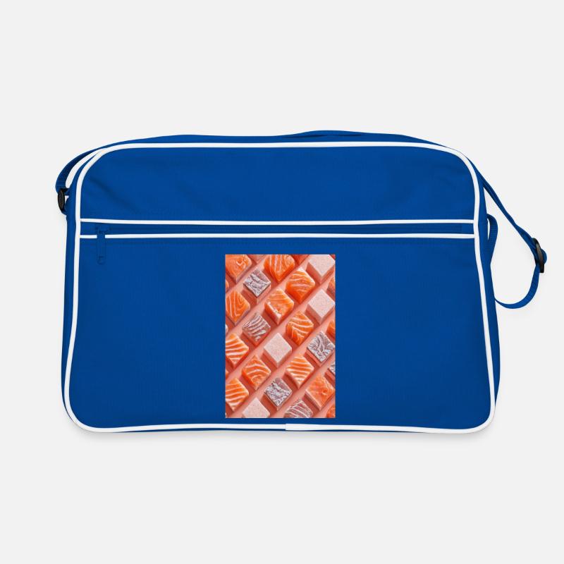 Lachs Tile Candy Grid Retro Tasche