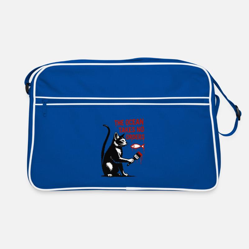 Chat Graffiti Mer Liberté Sac Retro