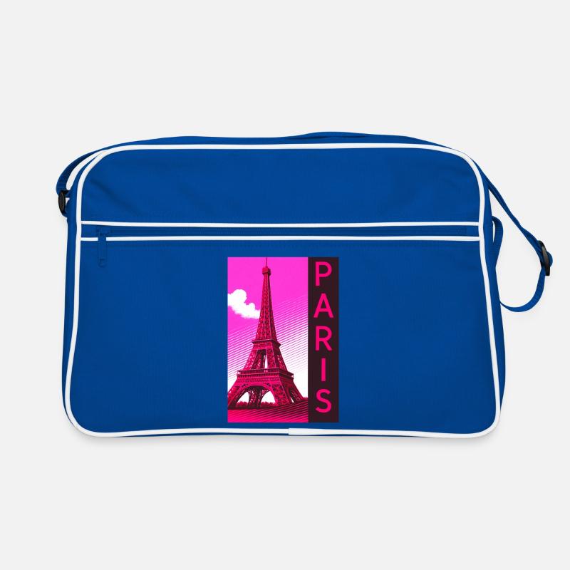 Paris Pink Eiffel Tower Retro Retro Bag