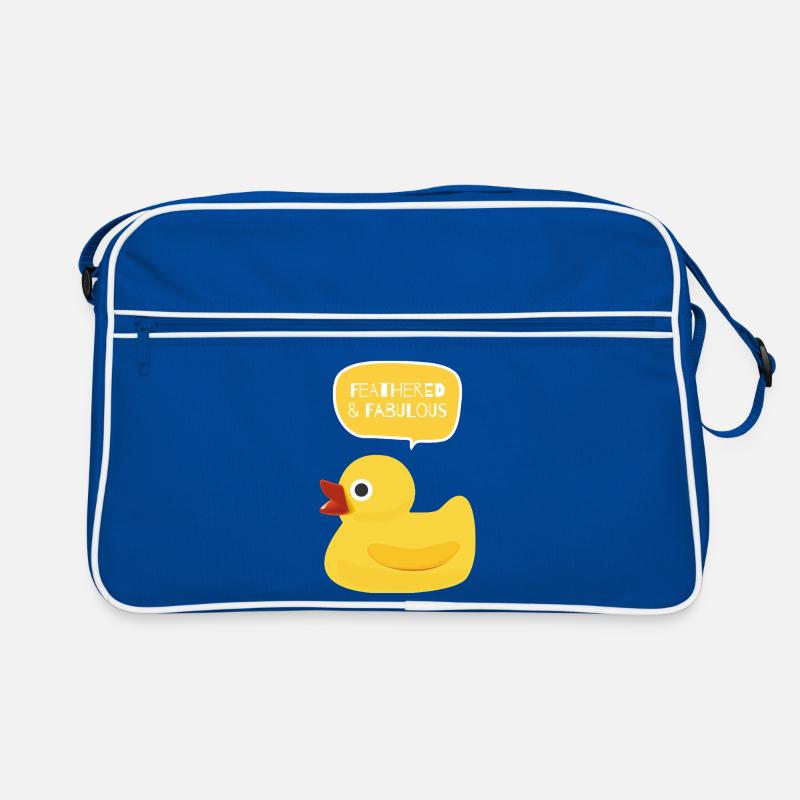 Conception de canard à plumes et fabuleuse Sac Retro