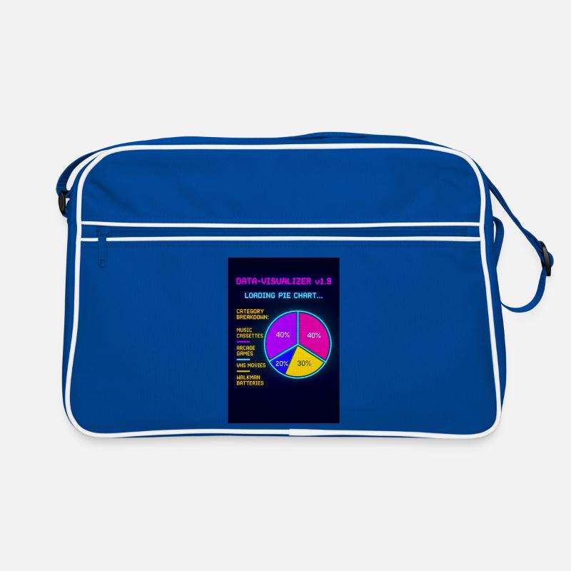 Neon Pie Chart Retro Visual Retro Bag