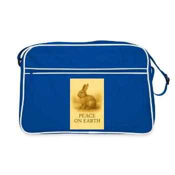 Paix sur Terre Imprimé Lapin - Sac Retro - bleu/blanc - Devant