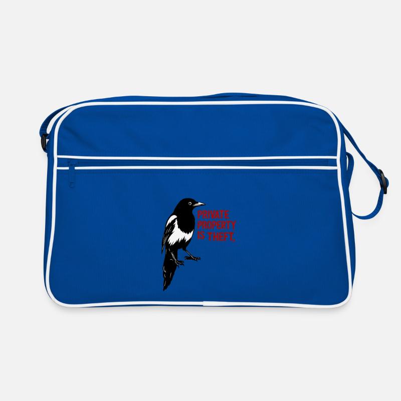 Message de pie, corbeau et rouge Sac Retro