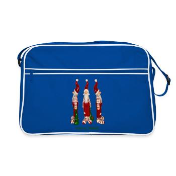 Trio du Père Noël Joyeux Noël - Sac Retro - bleu/blanc - Devant