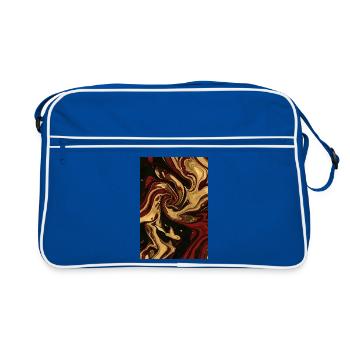 Abstract Germany Fluid Art Part 2. - Retro Bag - blue/white - Front
