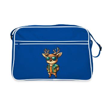 Deer Comic Vacation - Retro Bag - blue/white - Front