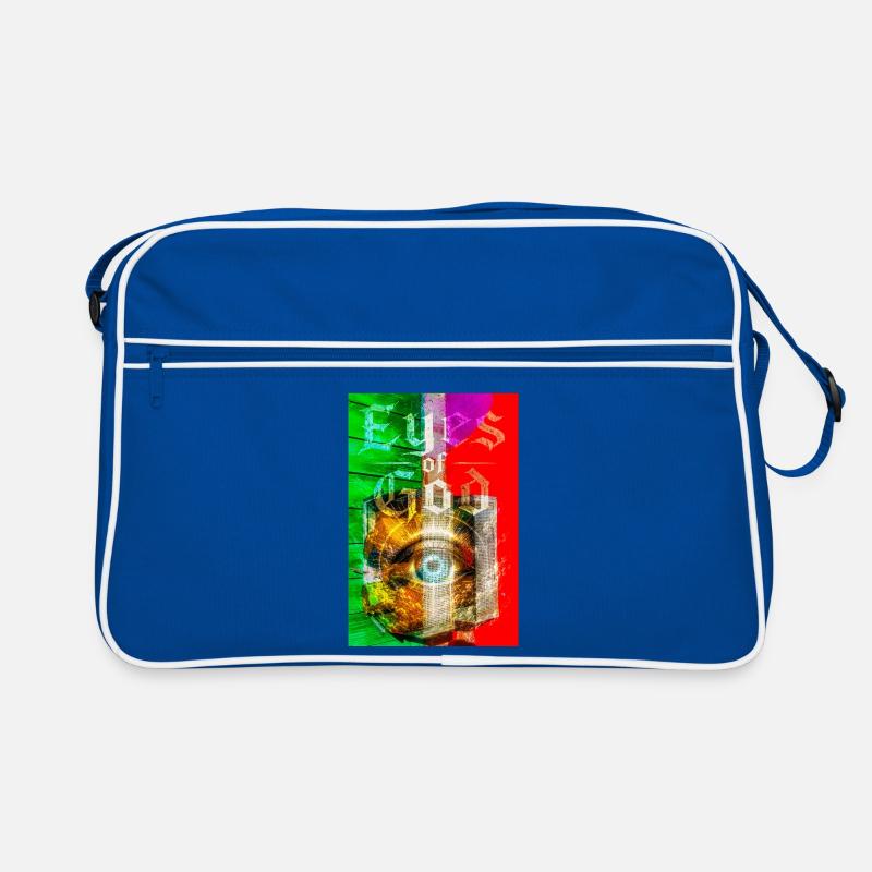 Œil néon dans Metal Circle Sac Retro