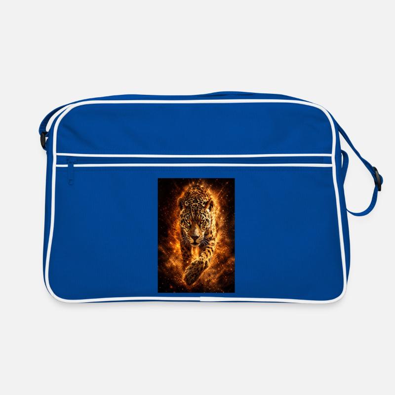 Inferno Leopard Feuer Retro Tasche