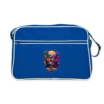 Techno Dinos – Basse de la préhistoire - Sac Retro - bleu/blanc - Devant