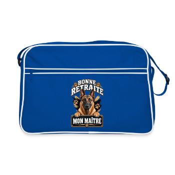 Bonne retraite mon maître - Sac Retro - bleu/blanc - Devant