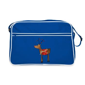 DekoRen - Retro Tasche - Blau/Weiß - Vorne
