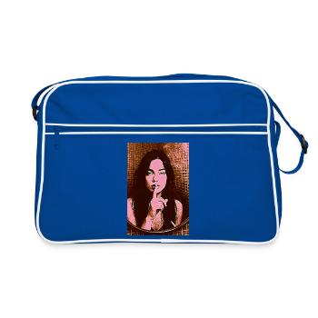 pssst VI - Retro Tasche - Blau/Weiß - Vorne