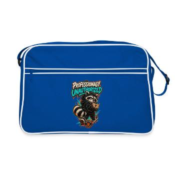 RobVibe Wild Club – Beruflich nicht zugelassen - Retro Tasche - Blau/Weiß - Vorne