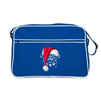 Petit Brabancon with hatches Christmas - Retro Bag - blue/white - Front