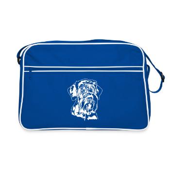 Giant Schnauzer Portrait Dog Dogs IGP Wilsigns - Retro Bag - blue/white - Front