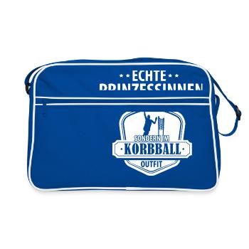Prinzessin Korbball - Retro Tasche - Blau/Weiß - Vorne