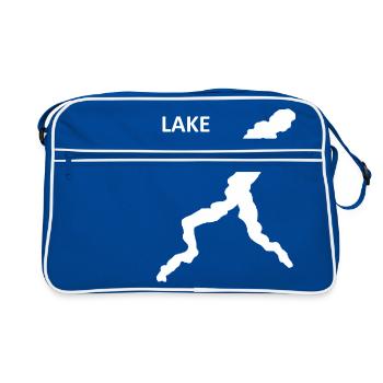 Lake Como - Retro Tasche - Blau/Weiß - Vorne