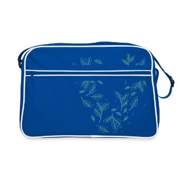 Idée de cadeau de végétarien végétarien - Sac Retro - bleu/blanc - Devant