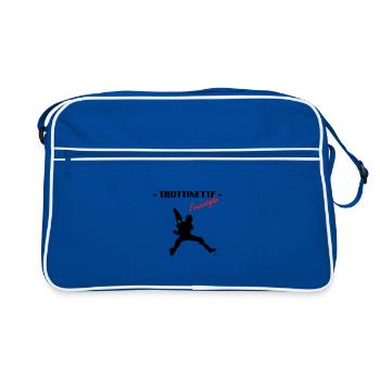 Logo TROTTINETTE Noir - Sac Retro - bleu/blanc - Devant