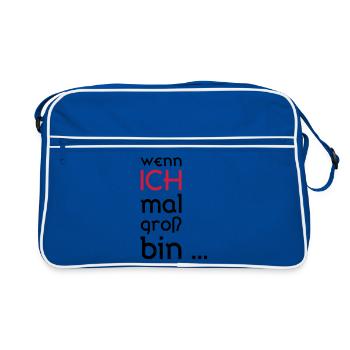 ... When I grow up ... - Retro Bag - blue/white - Front