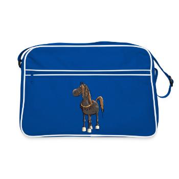 Cheval Arabe Mignon - Chevaux - Sac Retro - bleu/blanc - Devant