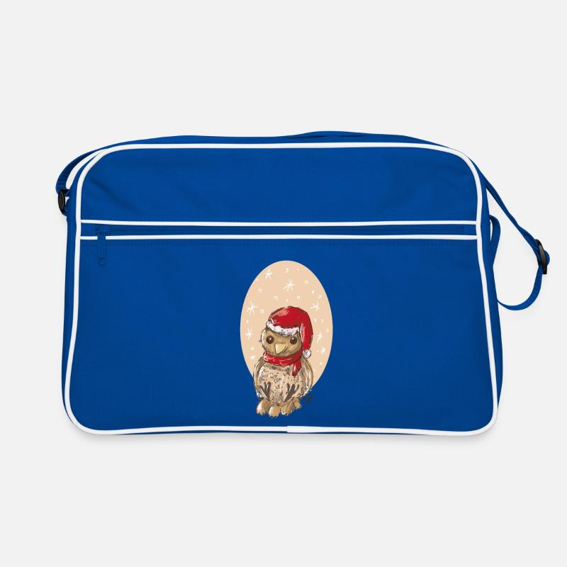 Weihnachtsvogel Spatz Retro Tasche