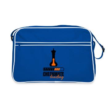 Échec et mat Chargement de la reine et du pion - Sac Retro - bleu/blanc - Devant