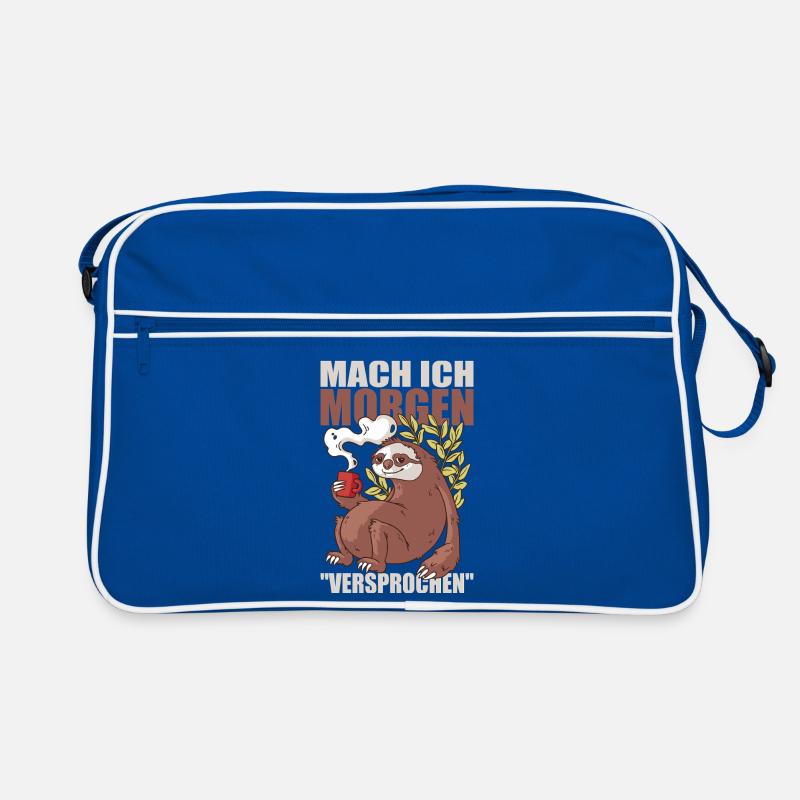 Mach Ich Morgen Versprochen Ironie Sarkasmus Retro Tasche