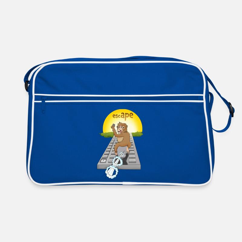 Humorous monkey design with keyboard Retro Bag