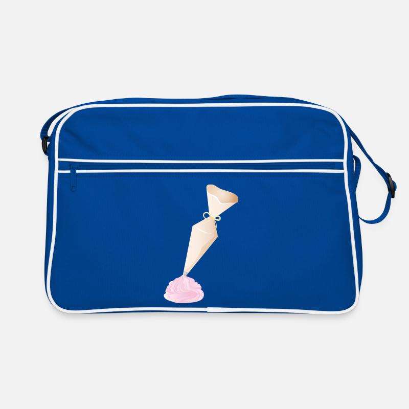 Sahnespritzbeutel mit rosa Häubchen Retro Tasche
