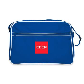 Emblème rétro du carré rouge de l’URSS de l’URSS - Sac Retro - bleu/blanc - Devant