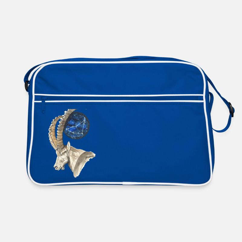 Steinbock mit dem Sternbild Steinbock Retro Tasche