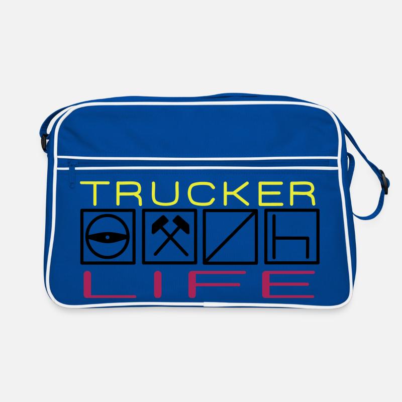 Trucker Life,Berufskraftfahrer,Fernfahrer Retro Tasche