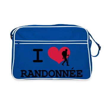 I Love Randonnée - Sac Retro - bleu/blanc - Devant
