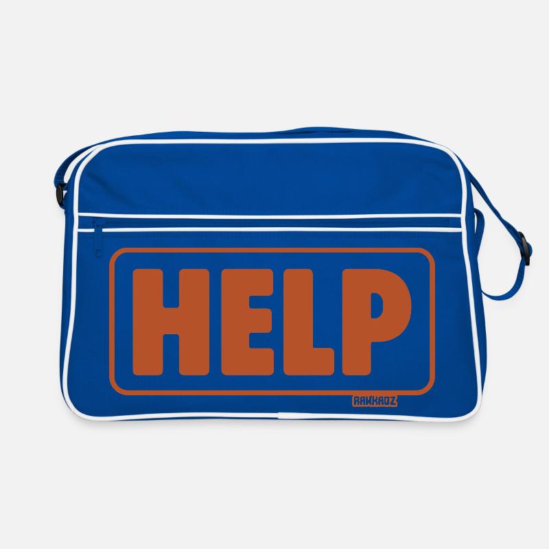 Emergency Sign Retro Design Help Retro Bag