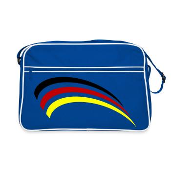 Germany Flag Design - Retro Bag - blue/white - Front
