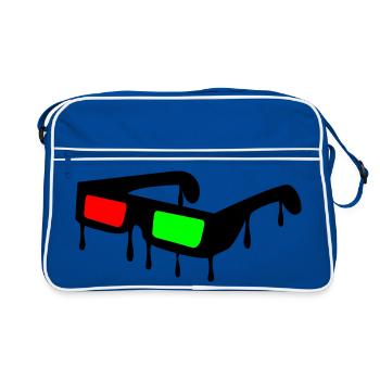 3d_brille2 - Retro Bag - blue/white - Front