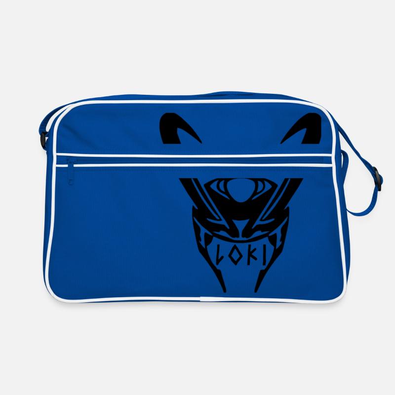 Loki - Retro Tasche - Blau/Weiß