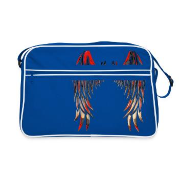 Fighting Angel Blood Wings - Retro Tasche - Blau/Weiß - Vorne