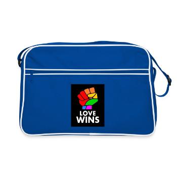 Love wins - Retro Bag - blue/white - Front